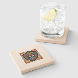 Dessous-de-verre En Pierre Guerrier Samouraï