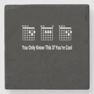 Dessous-de-verre En Pierre Guitariste Papa Guitare Tab Musical Anniversaire