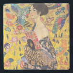 Dessous-de-verre En Pierre Gustav Klimt - Dame avec ventilateur<br><div class="desc">Dame avec ventilateur - Gustav Klimt,  Huile sur toile,  1917-1918</div>