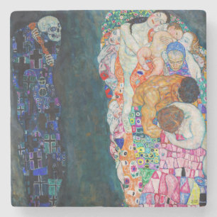 Dessous-de-verre En Pierre Gustav Klimt - La Mort et la Vie