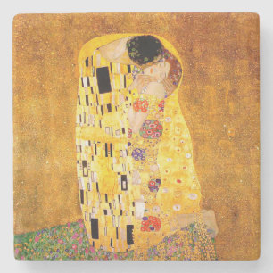 Dessous-de-verre En Pierre Gustav Klimt "Le Baiser"