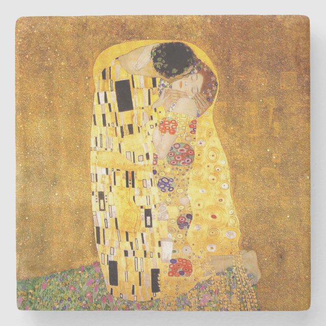 Dessous-de-verre En Pierre Gustav Klimt "Le Baiser" (Devant)