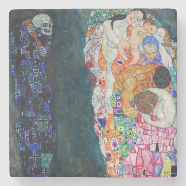 Dessous-de-verre En Pierre Gustav Klimt - Mort et vie (Devant)