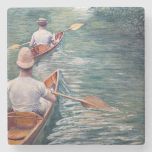 Dessous-de-verre En Pierre Gustave Caillebotte - Canoës sur l'Yerres