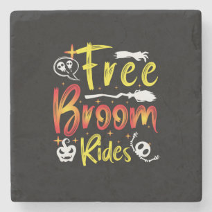 Dessous-de-verre En Pierre Halloween Free Broom Rides Birthday