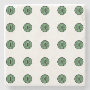Dessous-de-verre En Pierre Halloween Green Polka Dot Eyes