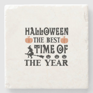 Dessous-de-verre En Pierre Halloween La Meilleure Heure De L'Année Anniversai