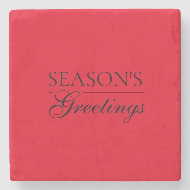 Dessous-de-verre En Pierre Happy New Year Merry Christmas Holiday Season (Devant)