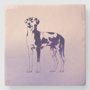 Dessous-de-verre En Pierre Harlequin great dane