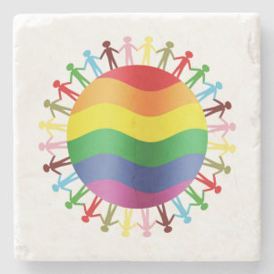 Dessous-de-verre En Pierre Harmonie du monde de LGBT