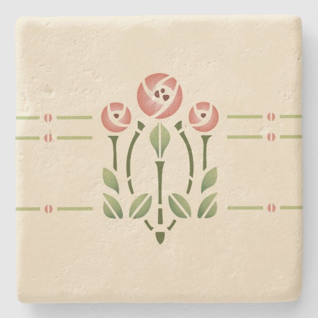 Dessous-de-verre En Pierre Hélène "Glasgow adoptive s'est levée " (Devant)