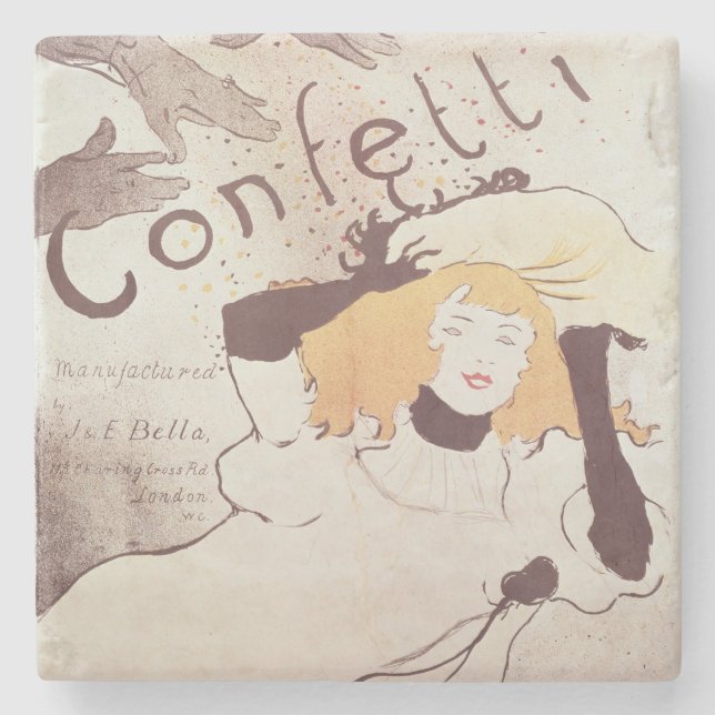 Dessous-de-verre En Pierre Henri de Toulouse-Lautrec | Confetti, 1893 (Devant)