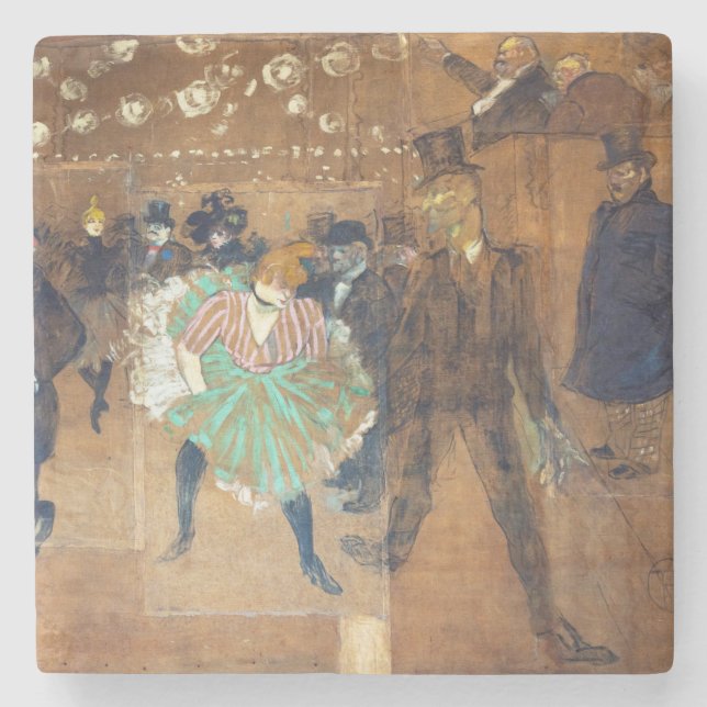 Dessous-de-verre En Pierre Henri de Toulouse-Lautrec - Danse à la Rouge (Devant)