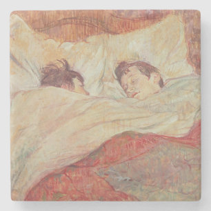 Dessous-de-verre En Pierre Henri De Toulouse-Lautrec   le lit, c.1892-95