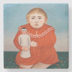 Dessous-de-verre En Pierre Henri Rousseau - Enfant à la poupée