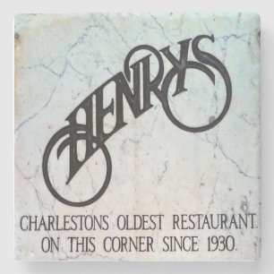 Dessous-de-verre En Pierre Henrys Restaurant Charleston, SC. Dessous de verre