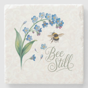Dessous-de-verre En Pierre Heritage   Marbre botanique Bee Still – Aquarelle