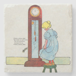Dessous-de-verre En Pierre Hickory, Dickory, Dock Mother Goose Nursery Rhyme