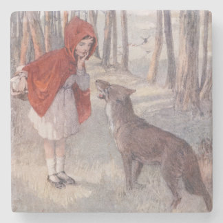 Dessous-de-verre En Pierre Histoire de Petit Chaperon Rouge vintage