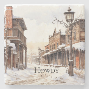 Dessous-de-verre En Pierre Hiver sauvage de l'Ouest