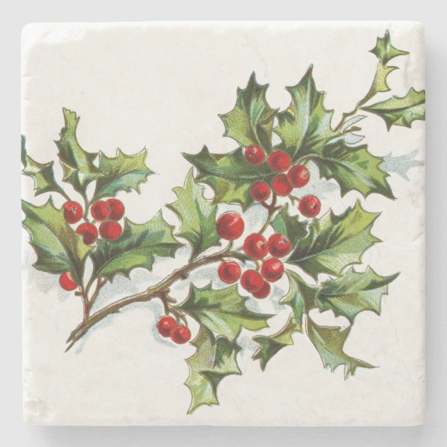 Dessous-de-verre En Pierre HollyBerries 001 (Devant)