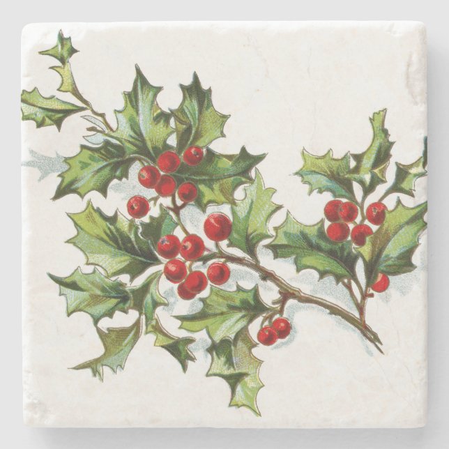 Dessous-de-verre En Pierre HollyBerries 002 (Devant)