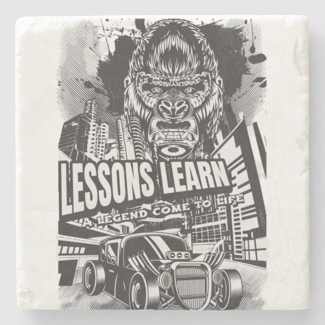Dessous-de-verre En Pierre Home/Kitchen Legendary Gorilla Stone Coaster (Devant)