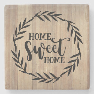Dessous-de-verre En Pierre Home Sweet Home - Bois Design -