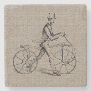 Dessous-de-verre En Pierre Homme victorien sur le dessin vintage de Steampunk