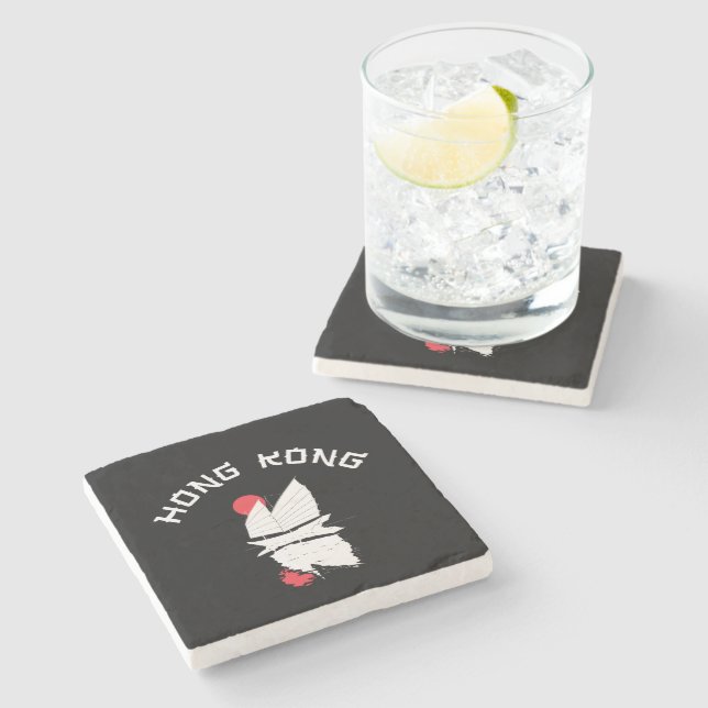 Dessous-de-verre En Pierre Hong Kong  (Côté)