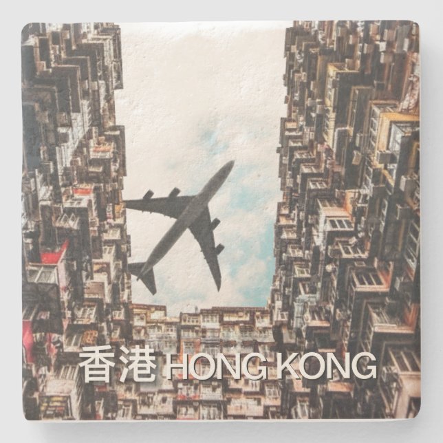 Dessous-de-verre En Pierre Hong Kong Airplane  (Devant)