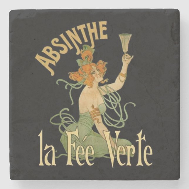 Dessous-de-verre En Pierre Honoraires féeriques verts Verte, affiche (Devant)