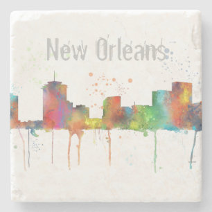 DESSOUS-DE-VERRE EN PIERRE HORIZON DE LA NOUVELLE-ORLÉANS, LOUISIANE
