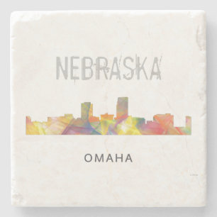 DESSOUS-DE-VERRE EN PIERRE HORIZON WB1 D'OMAHA NÉBRASKA -