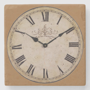 Dessous-de-verre En Pierre Horloge vintage