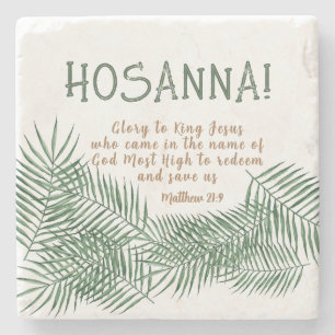 Dessous-de-verre En Pierre HOSANNA Elégant Palm de Pâques dimanche