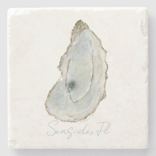 Dessous-de-verre En Pierre Huitre aquarelle bord de mer Floride