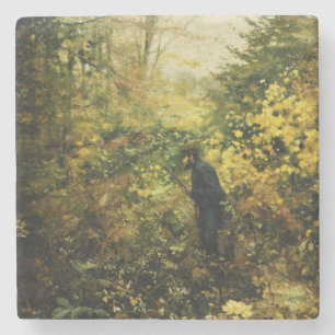 Dessous-de-verre En Pierre Hunter in the Forest (par H.A. Brendekilde)