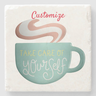 Dessous-de-verre En Pierre Hygge Drink Self-Care Thunder_Cove