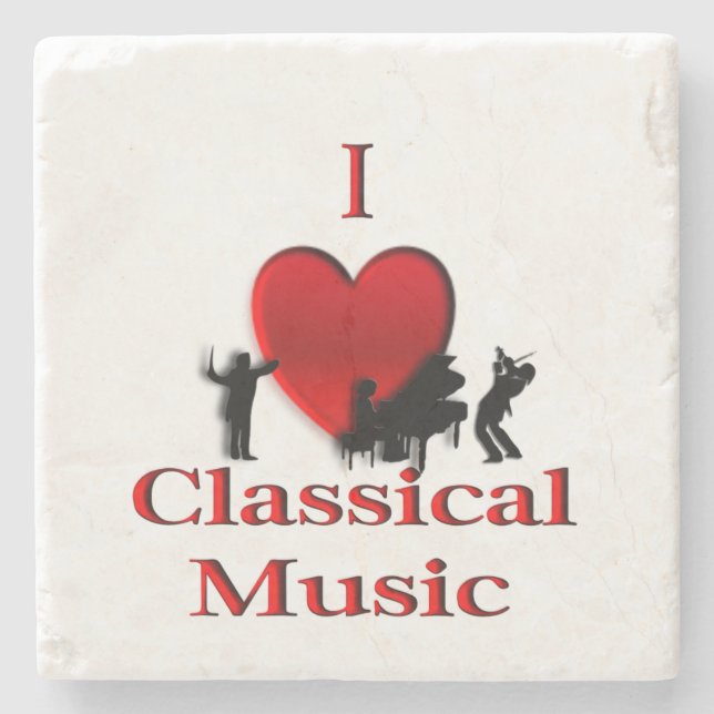 Dessous-de-verre En Pierre I Heart Classical Music (Devant)