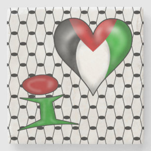 Dessous-de-verre En Pierre I love Palestine I Heart Palestine