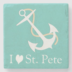 Dessous-de-verre En Pierre I Love St. Pete Nautical
