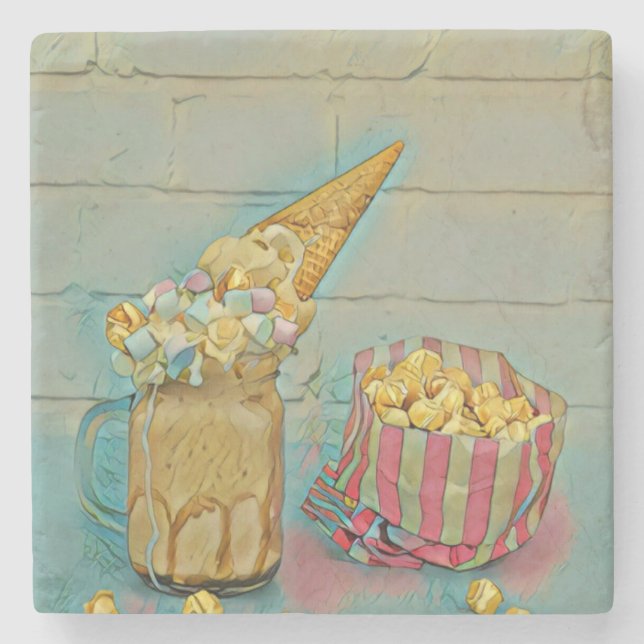 Dessous-de-verre En Pierre Ice cream lover gift (Devant)