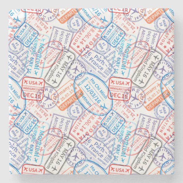 Dessous-de-verre En Pierre Icône Voyage (Devant)