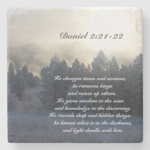 Dessous-de-verre En Pierre Il change les temps et les saisons, Daniel 2:21 Bi
