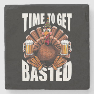 Dessous-de-verre En Pierre Il Est Temps De Se Baser Thanksgiving Turkey Beer