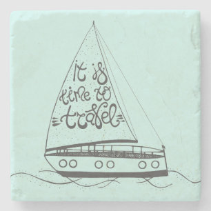 Dessous-de-verre En Pierre Il est temps de voyager