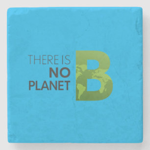 Dessous-de-verre En Pierre Il n'y a pas de planète B - Typographie de la Terr