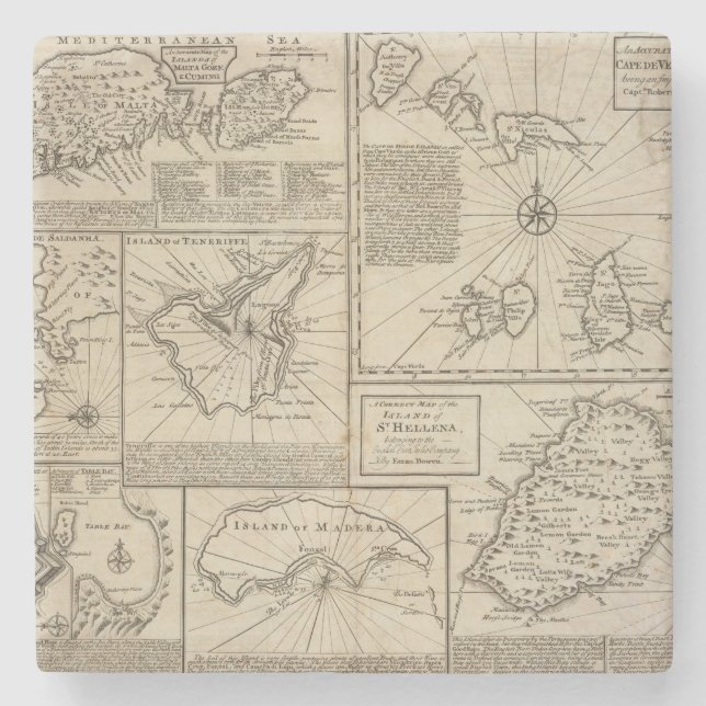 Dessous-de-verre En Pierre Îles africaines (Devant)