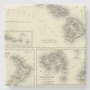 Dessous-de-verre En Pierre Îles hawaïennes de groupe ou de sandwich